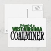 West Virginia Coalminer Postkarte (Vorne/Hinten)