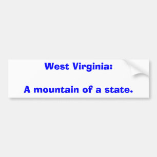 West Virginia: Ein Berg eines Zustandes Autoaufkleber