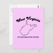 West Virginia - Eine große Familie buchstäblich Postkarte (Vorne/Hinten)