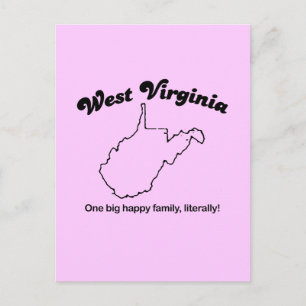 West Virginia - Eine große Familie buchstäblich Postkarte