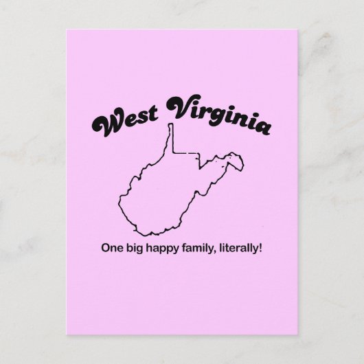 West Virginia - Eine große Familie buchstäblich Postkarte (Vorderseite)
