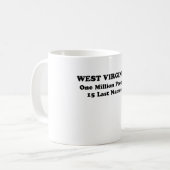 West Virginia eine Million Leute 15 Nachname Kaffeetasse (Vorderseite Links)