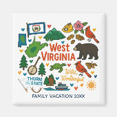 West Virginia Family Trip Keepsake Personalized Magnet (Vorne)