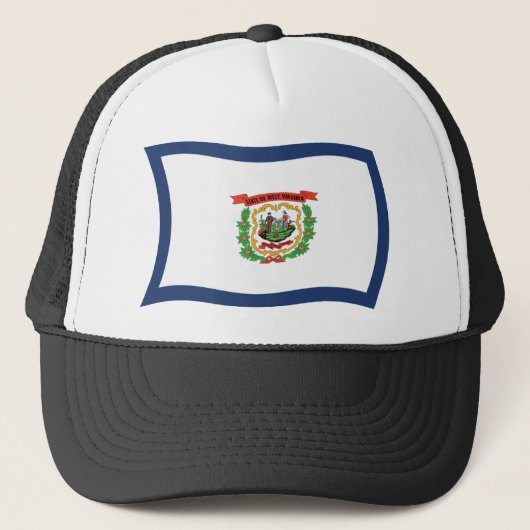 West Virginia Flag Hat Truckerkappe (Vorderseite)