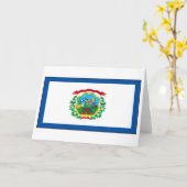 West Virginia Flag Karte (Gelbe Blume)