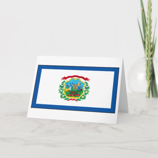West Virginia Flag Karte (Vorderseite)