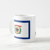 West Virginia Flag + Karte Tasse (Vorderseite Links)