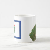 West Virginia Flag + Karte Tasse (Mittel)