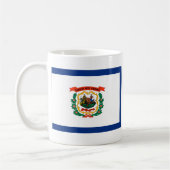 West Virginia Flag + Karte Tasse (Links)