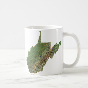 West Virginia Flag + Karte Tasse