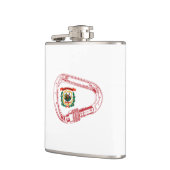 West Virginia Flag Klettersteig Carabiner Flachmann (Links)