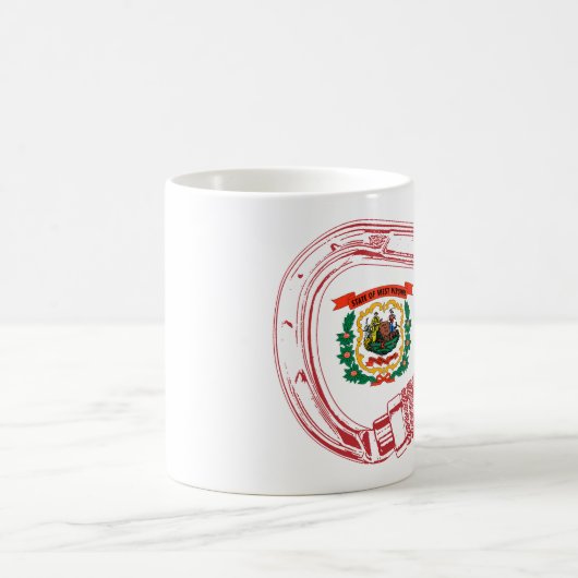 West Virginia Flag Klettersteig Carabiner Kaffeetasse (Mittel)