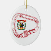 West Virginia Flag Klettersteig Carabiner Keramikornament (Rechts)