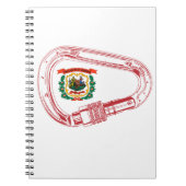 West Virginia Flag Klettersteig Carabiner Notizblock (Vorderseite)