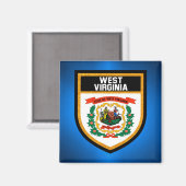 West Virginia Flag Magnet (Vorderseite/Rückseite)