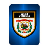 West Virginia Flag Magnet (Vertikal)