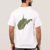 West Virginia Flag Map City T - Shirt (Rückseite)