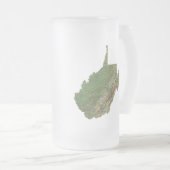 West Virginia Flag Map City Tasse (VorderseiteRechts)