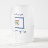 West Virginia Flag Map City Tasse (Vorderseite Links)