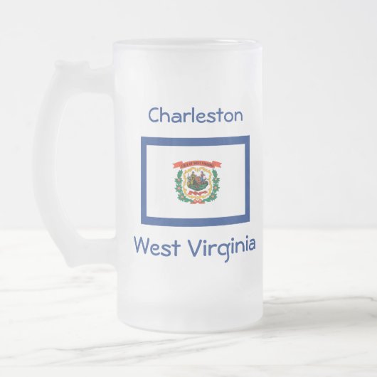 West Virginia Flag Map City Tasse (Links)
