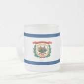 West Virginia Flag Mattglastasse (Vorderseite Links)