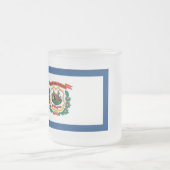 West Virginia Flag Mattglastasse (Mittel)