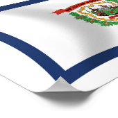 West Virginia Flag Poster Print (Ecke)