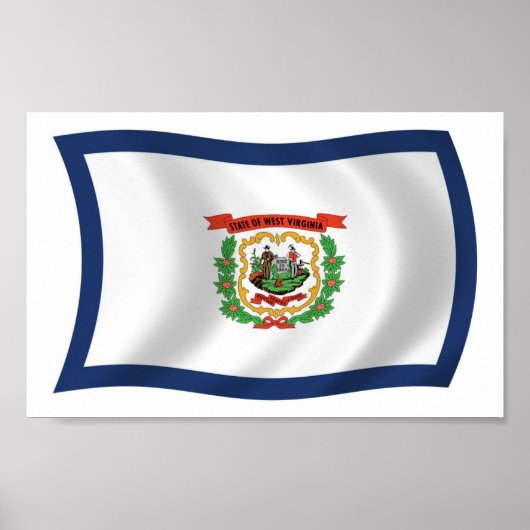 West Virginia Flag Poster Print (Vorne)