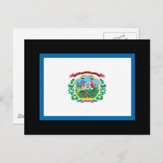 WEST VIRGINIA FLAG POSTKARTE (Vorne/Hinten)