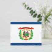 West Virginia Flag Postkarte (Stehend Vorderseite)