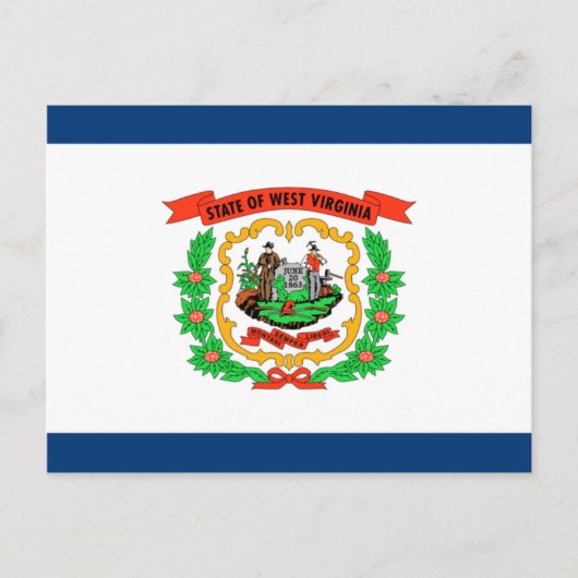 West Virginia Flag Postkarte (Vorderseite)