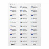 West Virginia Flag Rücksendeadresse (Vorne)