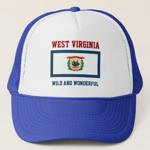 West Virginia Flag und Slogan Truckerkappe