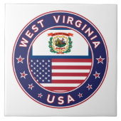 West Virginia Fliese (Vorderseite)