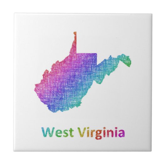 West Virginia Fliese (Vorderseite)