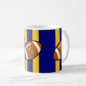 West Virginia Football Blue and Gold Pride Kaffeetasse (VorderseiteRechts)