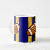 West Virginia Football Blue and Gold Pride Kaffeetasse (Vorderseite Links)