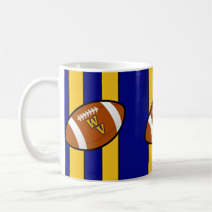 West Virginia Football Blue and Gold Pride Kaffeetasse