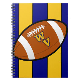 West Virginia Football Blue and Gold Pride Notizblock