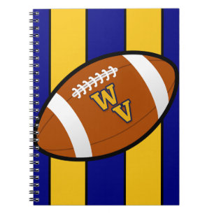West Virginia Football Blue and Gold Pride Notizblock