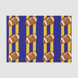West Virginia Football Blue and Gold Pride Seidenpapier