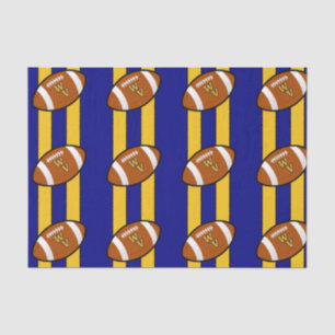 West Virginia Football Blue and Gold Pride Seidenpapier