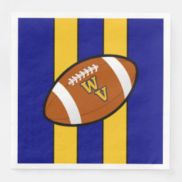 West Virginia Football Blue and Gold Pride Serviette