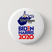 West Virginia for Biden Harris 2020 Button (Vorderseite)