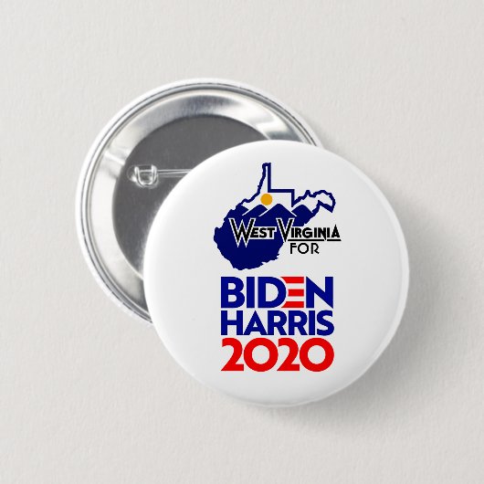 West Virginia for Biden Harris 2020 Button (Vorne & Hinten)