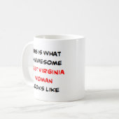 West Virginia Frau, großartig Kaffeetasse (Vorderseite Links)
