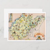 West Virginia Funny Map Postkarte (Vorne/Hinten)
