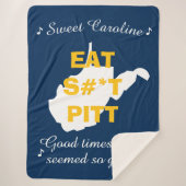 West Virginia Funny Sherpa Blanket Blue Sherpadecke (Vorderseite)