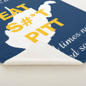 West Virginia Funny Sherpa Blanket Blue Sherpadecke (3/4)