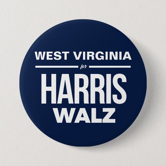 West Virginia für Harris Walz Button (Vorderseite)